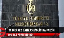 Türkiye Cumhuriyet Merkez Bankası, bir hafta vadeli repo ihale faiz oranını (politika faizi) 100 baz puan indirerek yüzde 15'e düşürdü