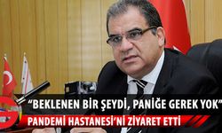 Başbakan Faiz Sucuoğlu, Pandemi Hastanesi'ni ziyaret ederek incelemelerde bulundu ve hastalar hakkında bilgi aldı