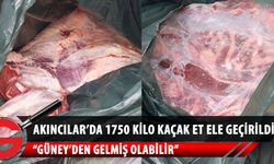 Akıncılar köyünde askeri yasak bölge içerisinde bin 750 kilo kemiksiz donmuş ve taze olmak üzere poşetler içerisinde istiflenmiş sığır eti ele geçirilirdi