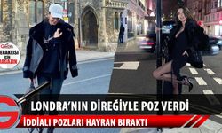 Ünlü oyuncu Tuvana Türkay'dan Londra sokaklarında iddialı pozlar geldi