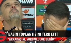 Muhabirin sorusuna öfkelenen Fenerbahçe'nin hocası Vitor Pereira, basın toplantısını terk etti