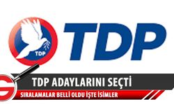 Toplumcu Demokrasi Partisi (TDP) Milletvekili adayları ve sıralamaları belli oldu