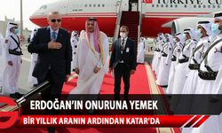Erdoğan, ziyaret için bulunduğu Katar’da onuruna verilen yemeğe katıldı