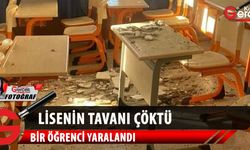 Namık Kemal Lisesi’nde sınıfın tavanı çöktü