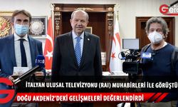  Cumhurbaşkanı Ersin Tatar, İtalyan Ulusal Televizyonu muhabirlerini kabul etti