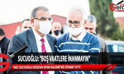Faiz Sucuoğlu ve milletvekili adayları, Lefkoşa Bölgesi ziyaretleri kapsamında, Düzova Spor Kulübü’nü ziyaret etti
