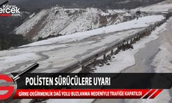 Girne-Değirmenlik dağ yolu buzlanma nedeniyle trafiğe kapatıldı.