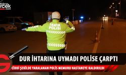 Girne’de dur ihtarına uymayan araç polise çarptı