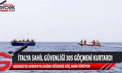 İtalya Sahil Güvenlik Komutanlığı ekipleri, Akdeniz’de zor durumdaki tekneden 305 düzensiz göçmeni kurtardı