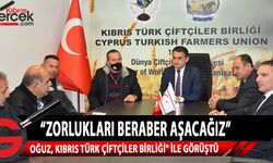Dursun Oğuz, Kıbrıs Türk Çiftçiler Birliği Yönetim Kurulu üyeleriyle görüştü