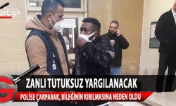 Girne’de meydana gelen vahim zarar suçundan tutuklanan Uche Onyechere mahkeme huzurunda