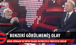 Uğur Dündar'ın yayın yasağı bal mumu heykeliyle protesto edildi