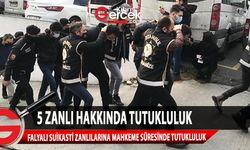 Mustafa Söylemez, Cengiz Şener, Abdurrahim Çelik, Ender Yıldız, Mehmet Faysal Söylemez mahkeme süresince tutuklu kalacak