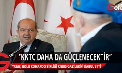 Cumhurbaşkanı Ersin Tatar, Bolu Komando Birliği Kıbrıs gazileri ile görüştü
