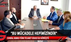 Ekonomi ve Enerji Bakanı Kutlu Evren, Kıbrıs Türk Ticaret Odası’nı kabul etti.
