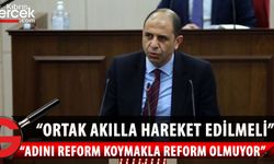 Özersay, mecliste belediyeler reformu hakkında konuştu
