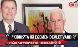 Üçüncü Cumhurbaşkanı Derviş Eroğlu, BM Kıbrıs Özel Temsilcisi Stewart'ı kabul etti