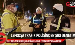 Trafik Şube Amiri Mehmet Özatılgan ve ekibi huzur operasyonu düzenliyor