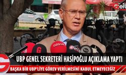 UBP Genel Sekreteri Oğuzhan Hasipoğlu, Faiz Sucuoğlu’nun ardından basına açıklama yaptı