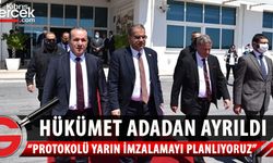 Başbakan Faiz Sucuoğlu Ankara’ya gitmek üzere KKTC'den ayrıldı