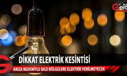 KIB-TEK, arıza nedeniyle bazı bölgelerin elektriksiz kalacağını duyurdu