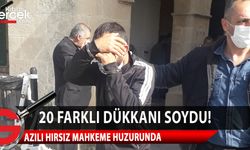 20 iş yerini soyan azılı hırsız Mehmet Türk mahkeme huzurunda