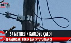 Güzelyurt Telefon Dairesine ait 67 metrelik kabloyu çalan şahıs tutuklandı