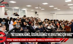 Ersin Tatar Kıbrıs İlim Üniversitesi'nde konferans verdi