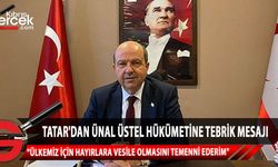 Cumhurbaşkanı Ersin Tatar Ünal Üstel hükümetine tebrik mesajı yayınladı