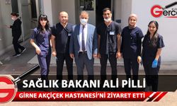 Sağlık Bakanı Ali Pilli, Girne  Akçiçek  Hastanesi’ni ziyaret ederek incelemelerde bulundu.