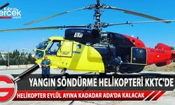 Yangın söndürme helikopteri, Orman Dairesi'nin Lefkoşa'daki Kereste Atölyesi'ne indi