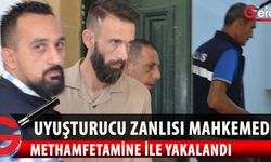 Ercan'da methamfetamine ile yakalanan zanlı mahkemeye çıkarıldı