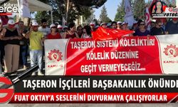 Taşeron işçileri başbakanlık önünde