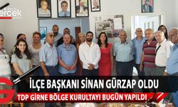 Yapılan kurultay sonucu TDP Girne İlçe Başkanı Sinan Gürzap oldu
