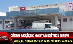 KTHES, Girne Akçiçek Hastanesi'nde grev yapıyor
