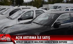 Çeşitli tip salon, iş aracı, motosiklet ve deniz aracı açık artırma ile satılacak