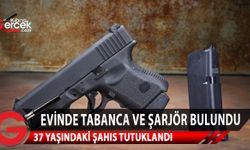 Gazimağusa’da 37 yaşındaki şahsın evinde tabanca ve şarjör bulundu