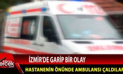 İzmir'in Bergama ilçesinde bir şahıs, hastane önünden ambulans çaldı.