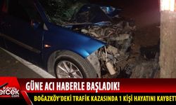 Boğazköy'de trafik kazası: 1 ölü, 1 ağır yaralı!