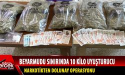 Beyarmudu sınırında 10 kilo uyuşturucu