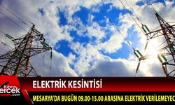 Mesarya'da bir çok bölgede elektrik kesintisi olacak