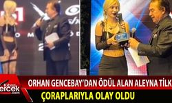 Aleyna Tilki'ye ödülünü Orhan Gencebay verdi