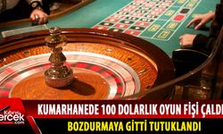 Oyun masasından 100 dolarlık fiş çaldı bozdurmaya kalktı!