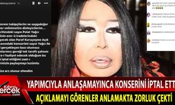 Bülent Ersoy, 9 Ekim'de İstanbul'da vereceği konserini iptal etti