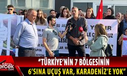 KKTC Karadeniz Kültür Derneği, Lefkoşa THY binası önünde eylem yaptı