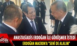 Anastasiadis, Cumhurbaşkanı Erdoğan'ın yanına gelerek görüştü