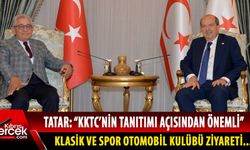 Tatar, Kuzey Kıbrıs Klasik ve Spor Otomobil Kulübü heyetini kabul etti