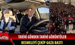 Cumhurbaşkanı Erdoğan'ın Togg'u kullandığı görüntüler