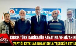 Kıbrıs Türk Karikatürcüler Derneği'nden Güngördü'ye veda ziyareti