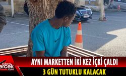 Market hırsızı mahkemeye çıkarıldı